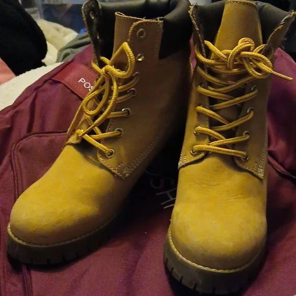 Women's Tan Lace-Up Ankle Boots Leather 8 Artisan Yessica - Picture 4 of 9